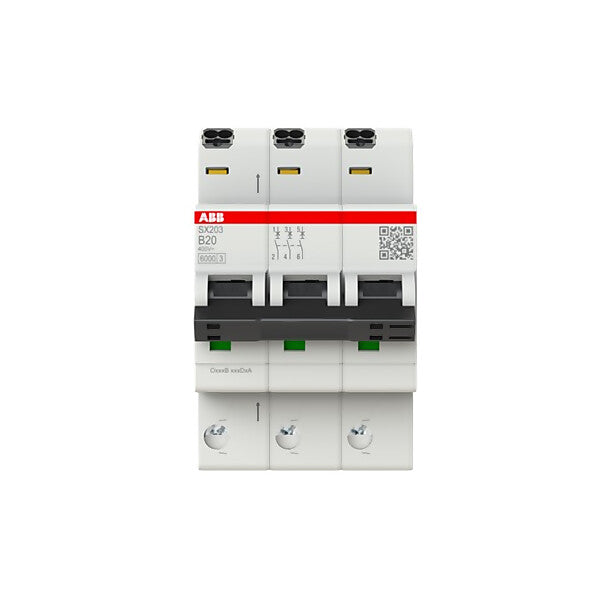 ABB Sicherungsautomat 6kA, 20A, 3P SX203-B20